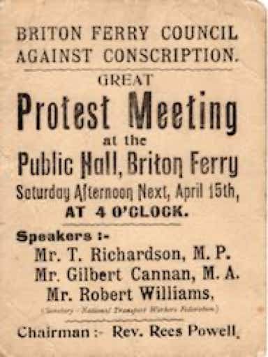 Protest meeting poster